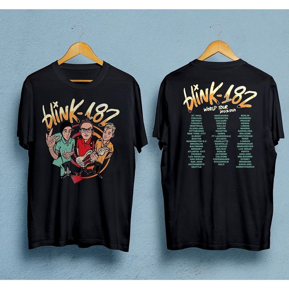 Blink 182 Band World Tour 2 Sided T-Shirt